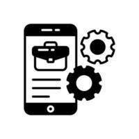 Handy, Mobiltelefon Arbeit Symbol im Vektor. Illustration vektor