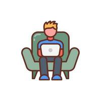 online Arbeit Symbol im Vektor. Illustration vektor