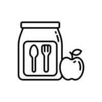 Mittagessen Box Symbol im Vektor. Illustration vektor