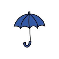 Symbol für den Füllstil des Regenschirmschutzes vektor
