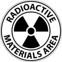 Vorsicht Zeichen radioaktiv Materialien Bereich vektor