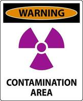 Warnung radioaktiv Materialien Zeichen Vorsicht Kontamination Bereich vektor