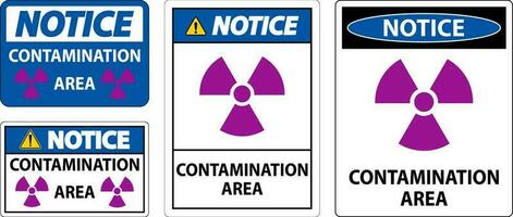 lägga märke till radioaktiv material tecken varning förorening område vektor