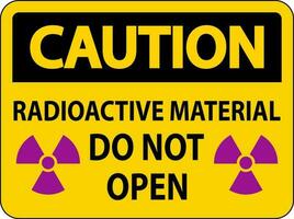 varning tecken radioaktiv material do inte öppen vektor