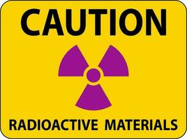 radioaktiv Material Zeichen Vorsicht radioaktiv Materialien vektor