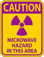 varning tecken mikrovågsugn fara område vektor
