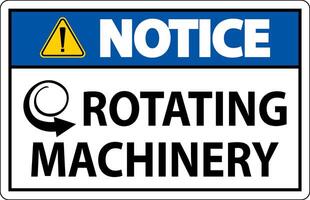 beachten Zeichen rotierend Maschinen auf Weiß Hintergrund vektor