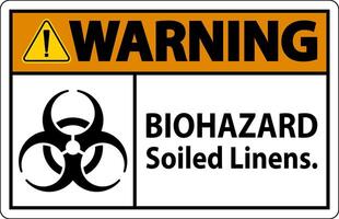 biohazard varning märka biohazard smutsad sängkläder vektor