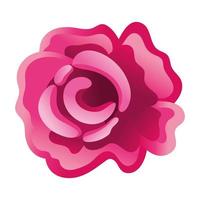 vacker ros blomma trädgård lutning stilikon vektor