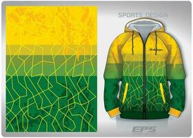vektor sporter skjorta bakgrund bild.gul grön lutning under de bricka mönster design, illustration, textil- bakgrund för sporter lång ärm luvtröja, jersey luvtröja