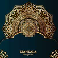 Luxus Mandala Hintergrund mit golden Arabeske Muster Arabisch islamisch Osten Stil. Ramadan Stil dekorativ Mandala. Mandala zum drucken, Poster, Abdeckung, vektor