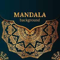 Luxus Mandala Hintergrund mit golden Arabeske Muster Arabisch islamisch Osten Stil. Ramadan Stil dekorativ Mandala. Mandala zum drucken, Poster, Abdeckung, vektor