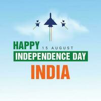 Lycklig indisk oberoende dag vektor design