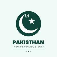 Azadi Post. Pakistan Unabhängigkeit Tag vektor