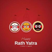 ratha Yatra Sozial Medien Post vektor