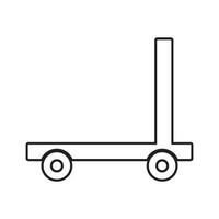 Trolley-Symbolvektor vektor
