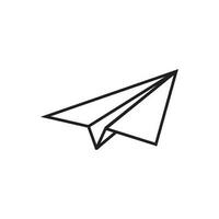 Papier Flugzeug Symbol Vektor