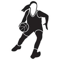 basketboll flickor pose-fast vektor