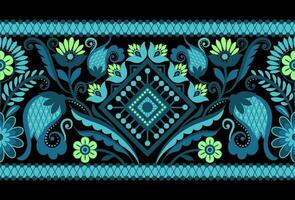 botanisch Blumen- nahtlos. Hintergrund nahtlos Muster geometrisch ethnisch Muster Design zum Hintergrund, Teppich, Hintergrund, Kleidung, Verpackung, Batik, Stoff, Drucken Textil- Illustration. vektor