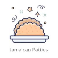 jamaikanisches Patties-Design vektor