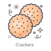 Cracker salziges Design vektor