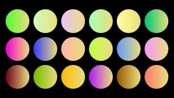 färgrik lin Färg skugga linjär lutning palett färgrutor webb utrustning cirklar mall uppsättning vektor