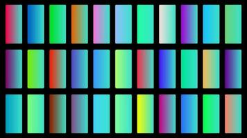 färgrik turkos Färg skugga linjär lutning palett färgrutor webb utrustning avrundad rektanglar mall uppsättning vektor
