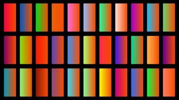färgrik tangelo Färg skugga linjär lutning palett färgrutor webb utrustning avrundad rektanglar mall uppsättning vektor
