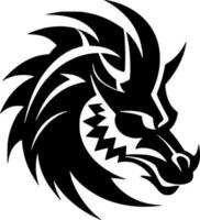 Drachen - - schwarz und Weiß isoliert Symbol - - Vektor Illustration