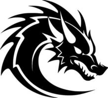 Drachen - - minimalistisch und eben Logo - - Vektor Illustration