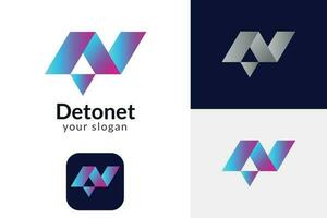 n lutning logotyp design vektor