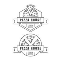 einstellen von Pizza Logo, Abzeichen, Banner, Embleme zum schnell Essen Restaurant. - - Vektor. vektor