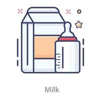 Milchfütterung zeigt vektor