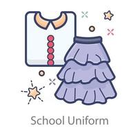 Design der Schuluniform vektor