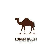 Kamel Vektor Illustration Design, Silhouette Kamel isoliert auf Weiß Hintergrund