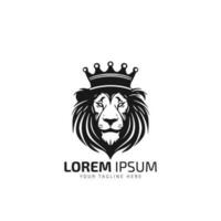 lejon kung aggressiv logotyp vektor mall med krona