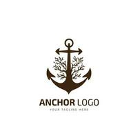 Emblem Logo Anker, Anker Logo Vektor, Anker Vorlage vektor