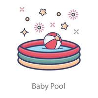 trendiga babybadpool vektor