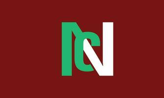 alfabetet bokstäver initialer monogram logotyp cn, nc, c och n vektor
