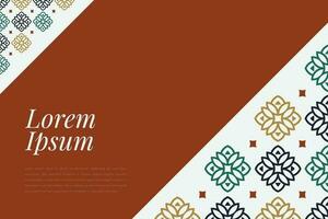 islamisch dekorativ Hintergrund im Arabisch bunt. einfach geometrisch Mosaik mit bunt islamisch Zier Einzelheiten. vektor