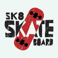 Skateboard Typografie Vektor t Hemd Design Illustration