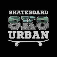 skateboard illustration typografi. perfekt för t-shirtdesign vektor