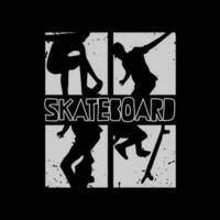 Skateboard Illustration Typografie zum t Shirt, Poster, Logo, Aufkleber, oder bekleidung Fan-Shop. vektor