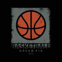 basketboll illustration typografi för t skjorta, affisch, logotyp, klistermärke, eller kläder handelsvaror. vektor