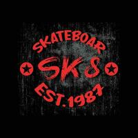 Skateboard Vektor Illustration und Typografie, perfekt zum T-Shirts, Hoodies, druckt usw.