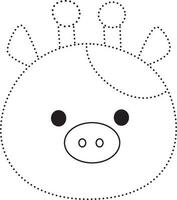 Hirsch Ozean Tiere Punkt zu Punkt überspringen Zählen Karikatur Gekritzel kawaii Anime Färbung Seite süß Illustration Clip Art Charakter Chibi Manga Comic Zeichnung vektor