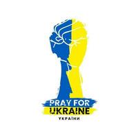 be för ukraina begrepp vektor illustration. bakgrund begrepp av bön, sorg, mänskligheten.