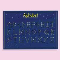 zodiaken alfabet för utskrift vektor