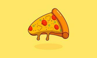 köstlich und frisch Illustration von ein Scheibe von Pizza vektor