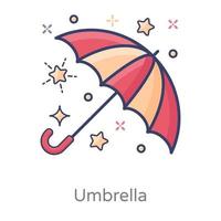 Regenschirm runder Baldachin vektor